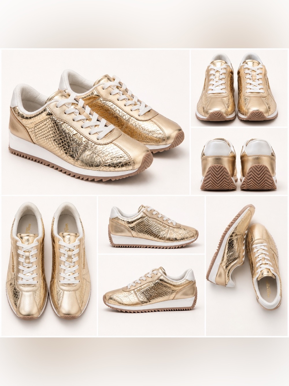 Michael Michael Kors Rhodes Trainer Sneakers Women’s Size 7 Pale Gold